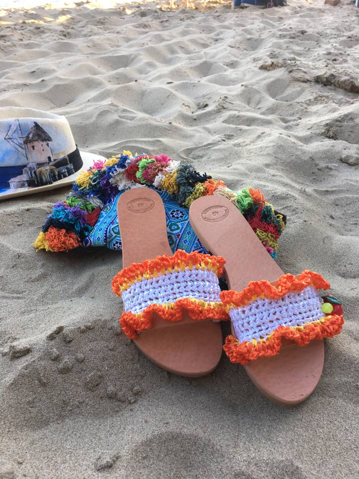 SIBYLLADELPHICA - Vendita all'ingrosso Sandali - Donna - Sandali in Pelle e Raffia "Chica Boom"