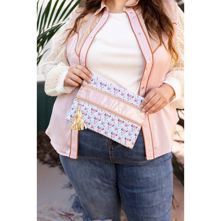 Mix Pattern Rodeo Queen Double Zipper Versi Bag for wholesale on Faire