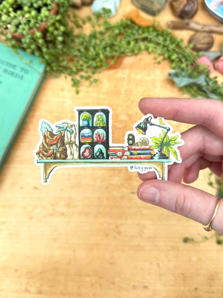 The Mini Geologist's Shelf Sticker for wholesale by Lizzy Gass