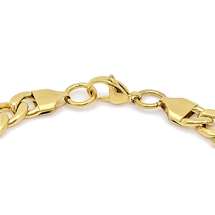 Bracciale a maglie cubane classico da 8 mm per la vendita all'ingrosso da parte di Steeltime NYC