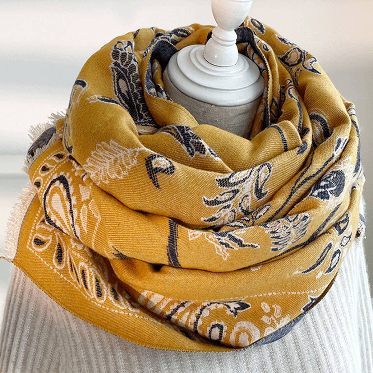 ACCITY - Wholesale Scarf - Women's - Printed Tassel Shawl Blanket Scarf for Office-Fall_CWASC019110