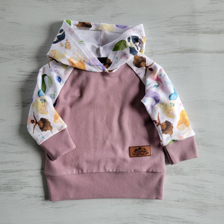 Kids Mermaid hoodie -Organic American Made Cotton for wholesale by Apparel Now