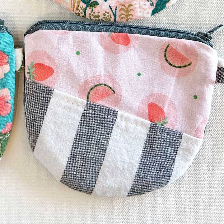 edeenut - Wholesale Coin Purse - Women's - Eco fabric scrap Mix. ROUND ZIPPER BAG Coin Purse Wallet11