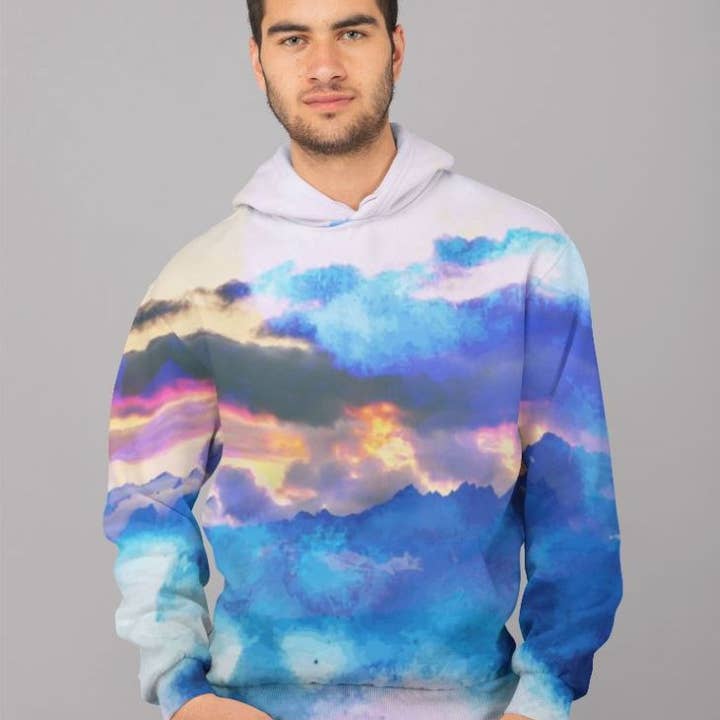 Blue Mountain Sublimation Hoodie für den Großhandel von True Modern