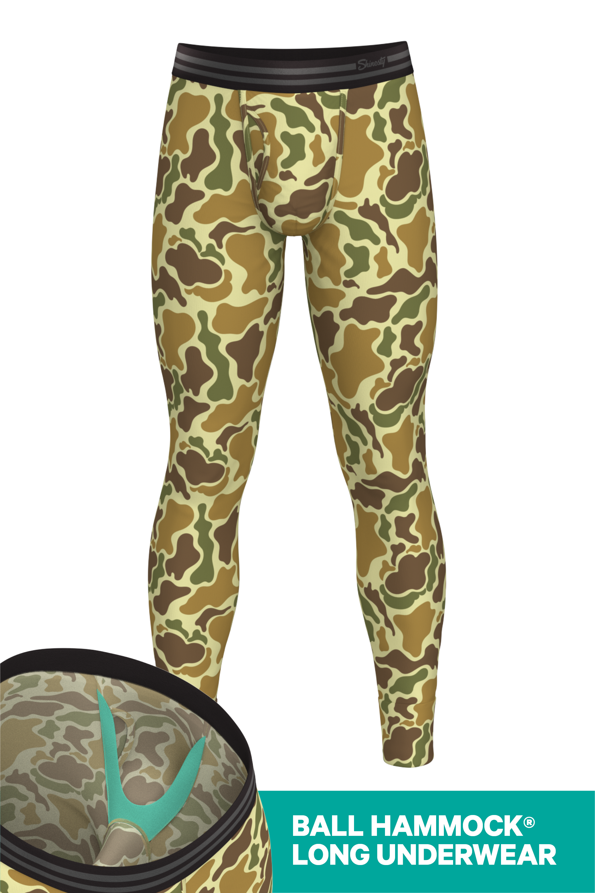 Shinesty, Inc - Wholesale Underwear - Men's - The Chameleon | Duck Camouflage Ball Hammock® Long Johns1
