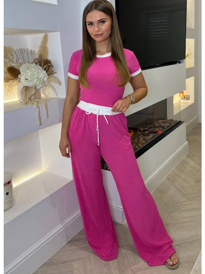 LORIANE - Wholesale Lounge Set - Women's - 9565 one size top + pants set