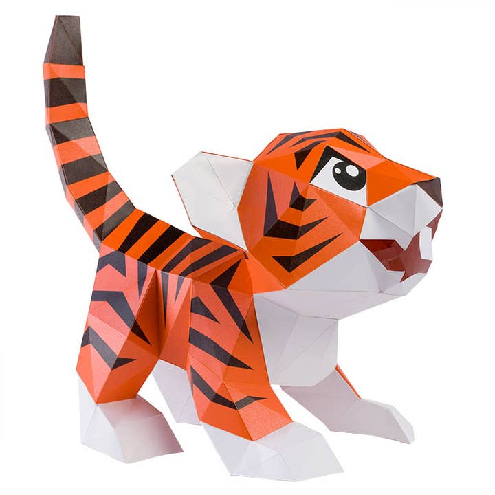 PAPERCRAFT WORLD - Wholesale DIY Craft Kit - Baby Tiger Dual-Use Origami Model, Animal Lamp