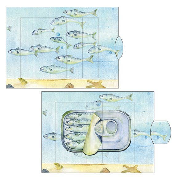 Bärenpresse - Wholesale Everyday Greeting Card - Living card “fish can”
