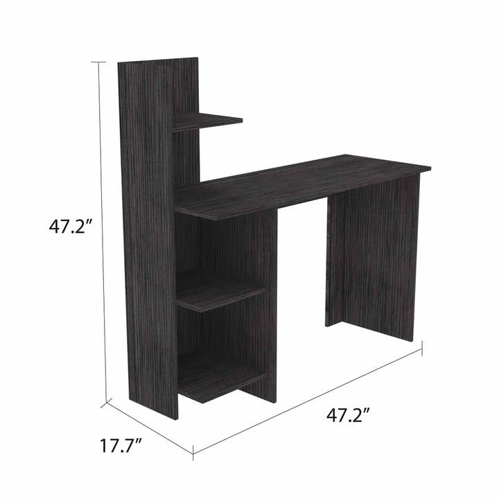 Hvid-Fyrretræ Toronto 120 Skrivebord, 4 Hylder for engroshandel på Faire2