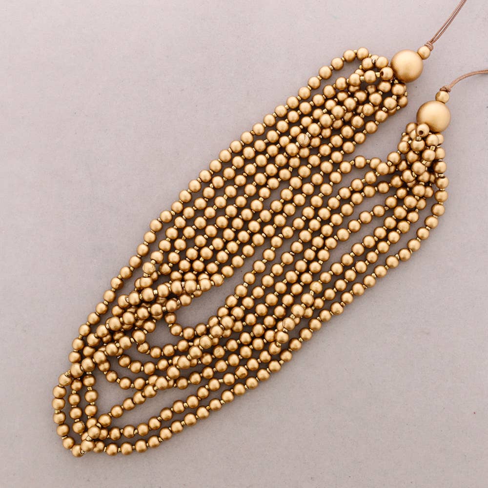 Sonata - Wholesale Beaded/Pearl Necklace - Wooden Beads Necklace1