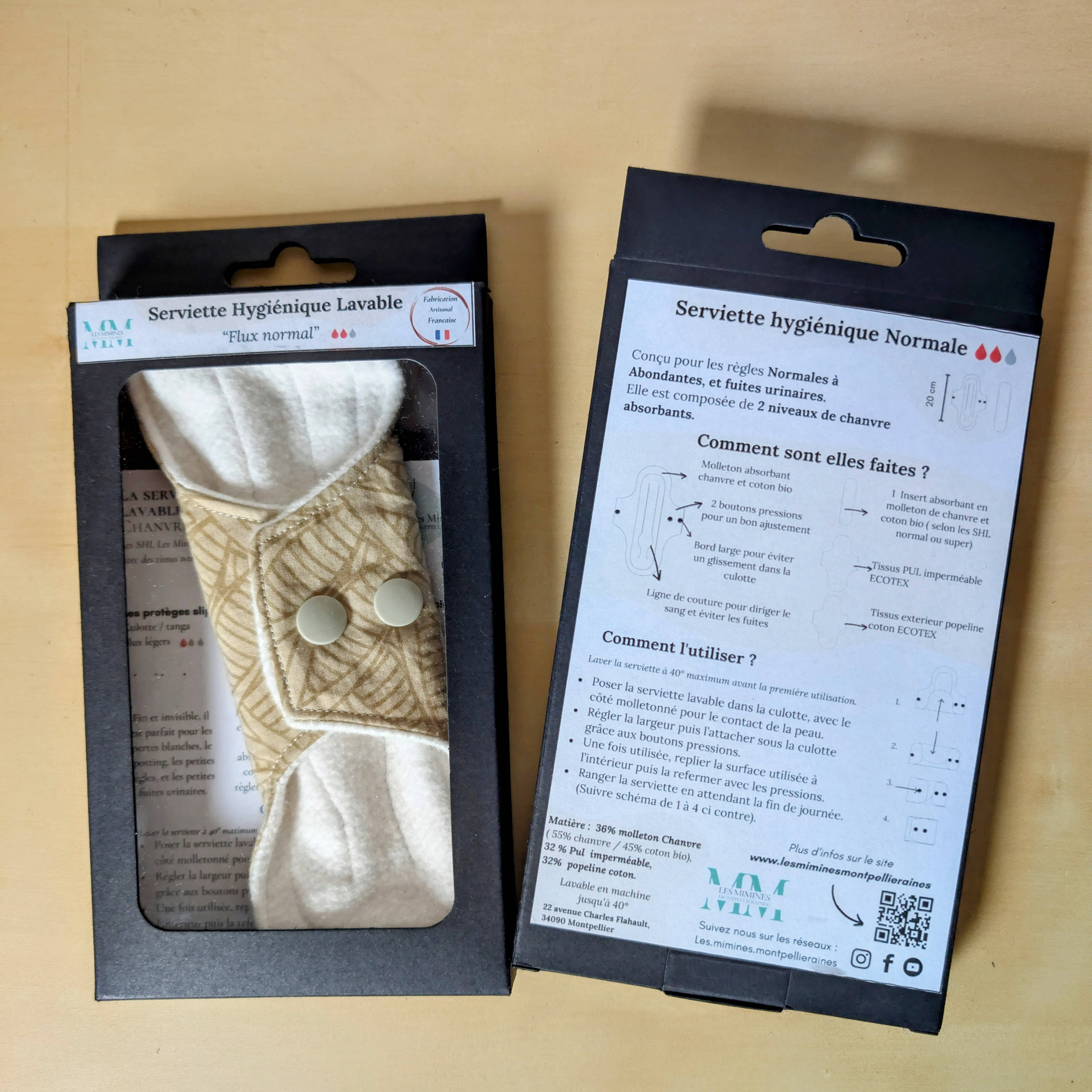 Les Mimines Montpellieraines - Wholesale Menstrual Pad/Liner - Hemp sanitary napkin "feathers"8