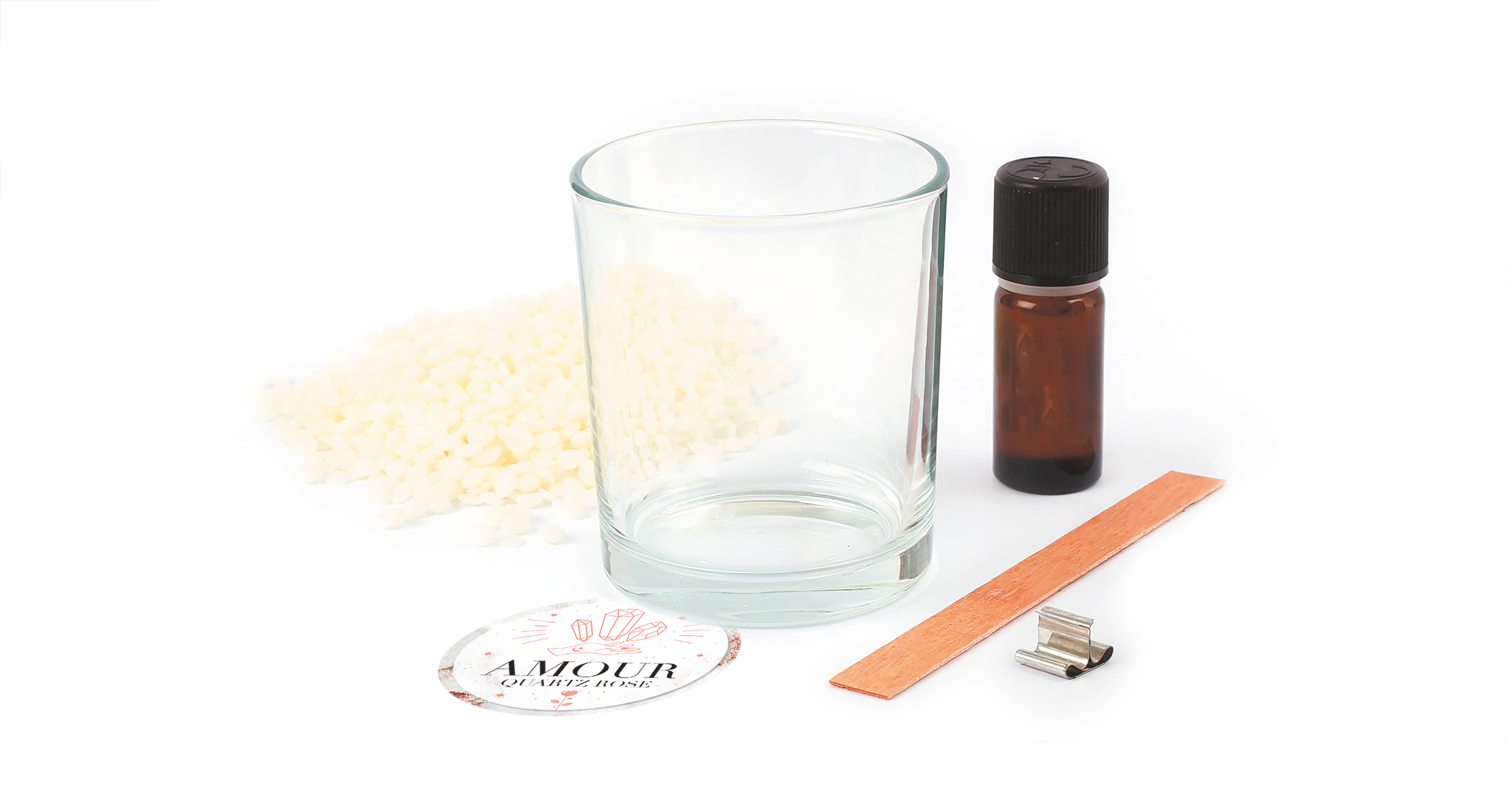 Graine Créative - Wholesale DIY Craft Kit - ROSE QUARTZ LITHOTHERAPY CANDLE DIY KIT4
