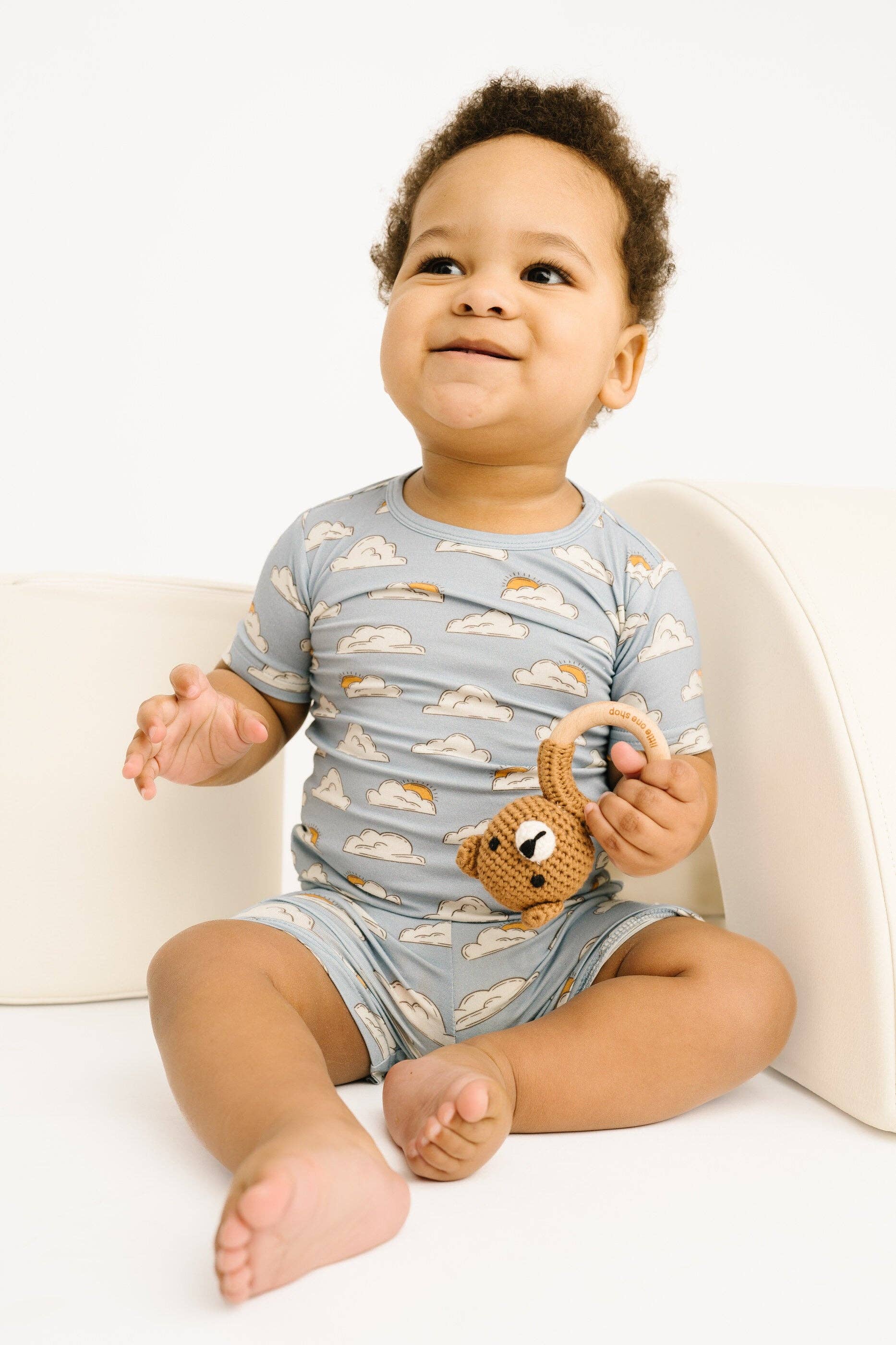 Little One Shop - Wholesale Sleepwear Set - Kids - Dreamy Skies Bamboo Shorts Set6