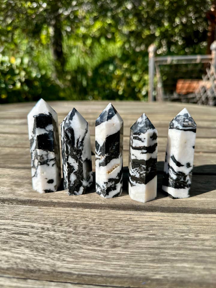 Wholesale Lot Natural Zebra Stone Obelisk Tower Point for wholesale by SunlitSage