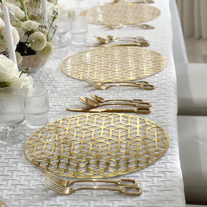 Boker-Tov Shalom - Wholesale Charger Plate - Lucite & Laser Cut Chargers 4pk