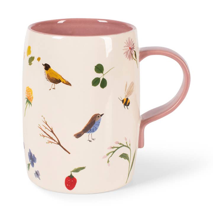 MUG EN CÉRAMIQUE OISEAUX DE JARDIN pour la vente par Fringe Studio