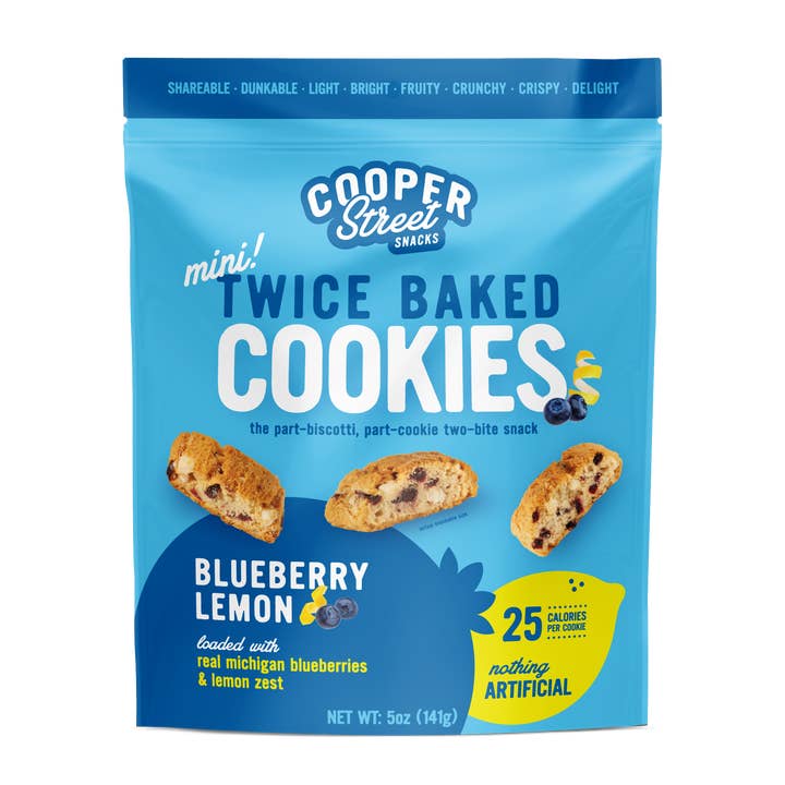 Cooper Street - Wholesale Cookie - Twice-Baked Lemon Blueberry Cookies