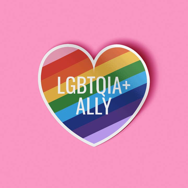 LGBTQIA+ Ally Pride Sticker for wholesale by Woman-Owned Wallet