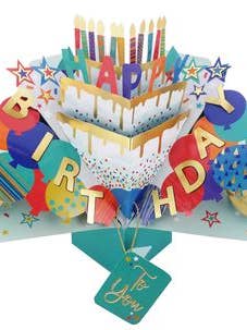 Birthday Cake - Pop-Up Greeting Card - Second Nature for wholesale by Second Nature Ltd