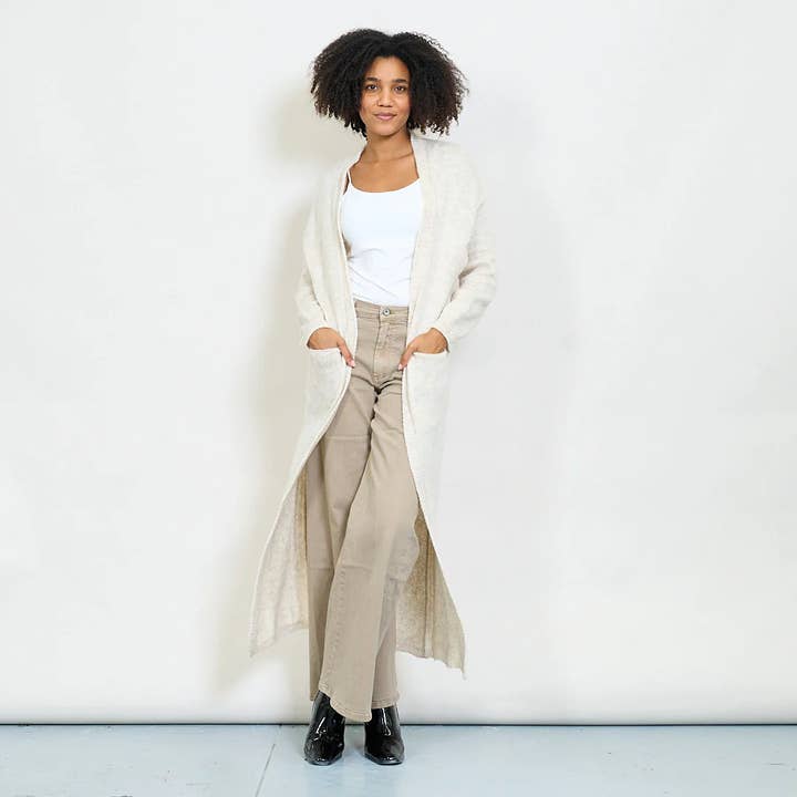 AMELÉ - Wholesale Cardigan - Women's - Long cardigan in maxi comfort knit1