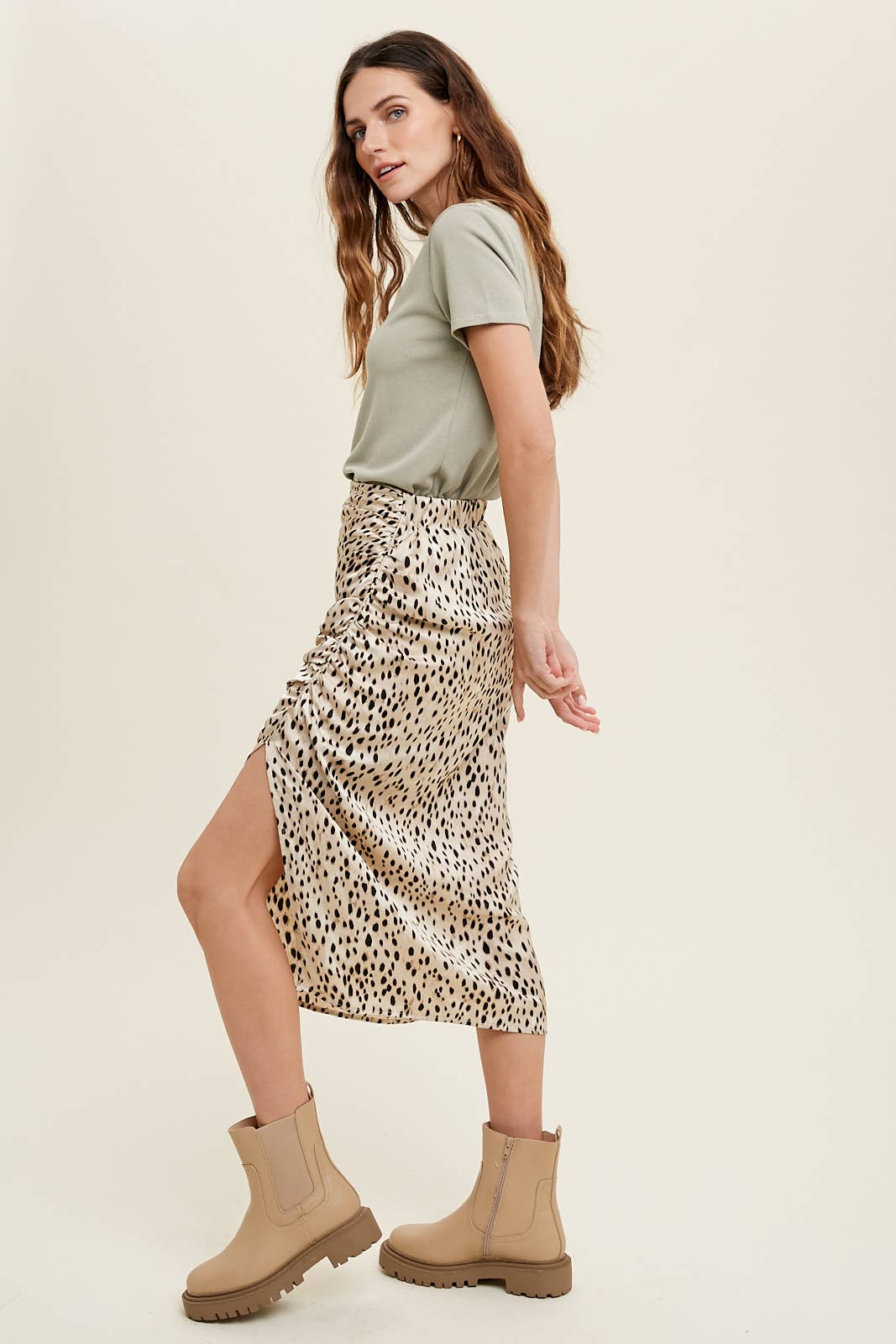 Wishlist Apparel – T-shirt – Mulher por atacado – Camiseta básica canelada de malha / WL18-17142