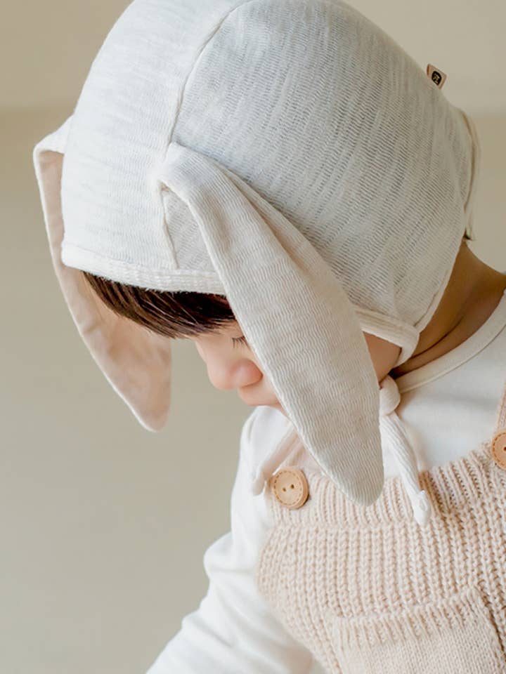 Bonnet Bunny pour bébé 6-12 m pour la vente par Hello Peanut Kids