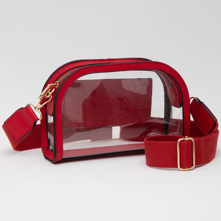 Sensibling Corp. - Wholesale Crossbody Bag - Women's - Faux Leather Transparent Crossbody Camera Bag