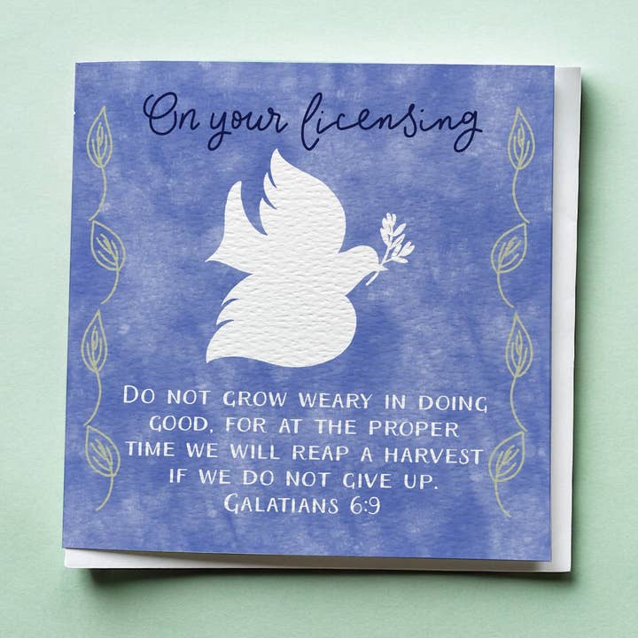 Vicar Licensing Card, card for new minister, Christian faith for wholesale by And Hope Designs - Cards, Stickers & Stationery