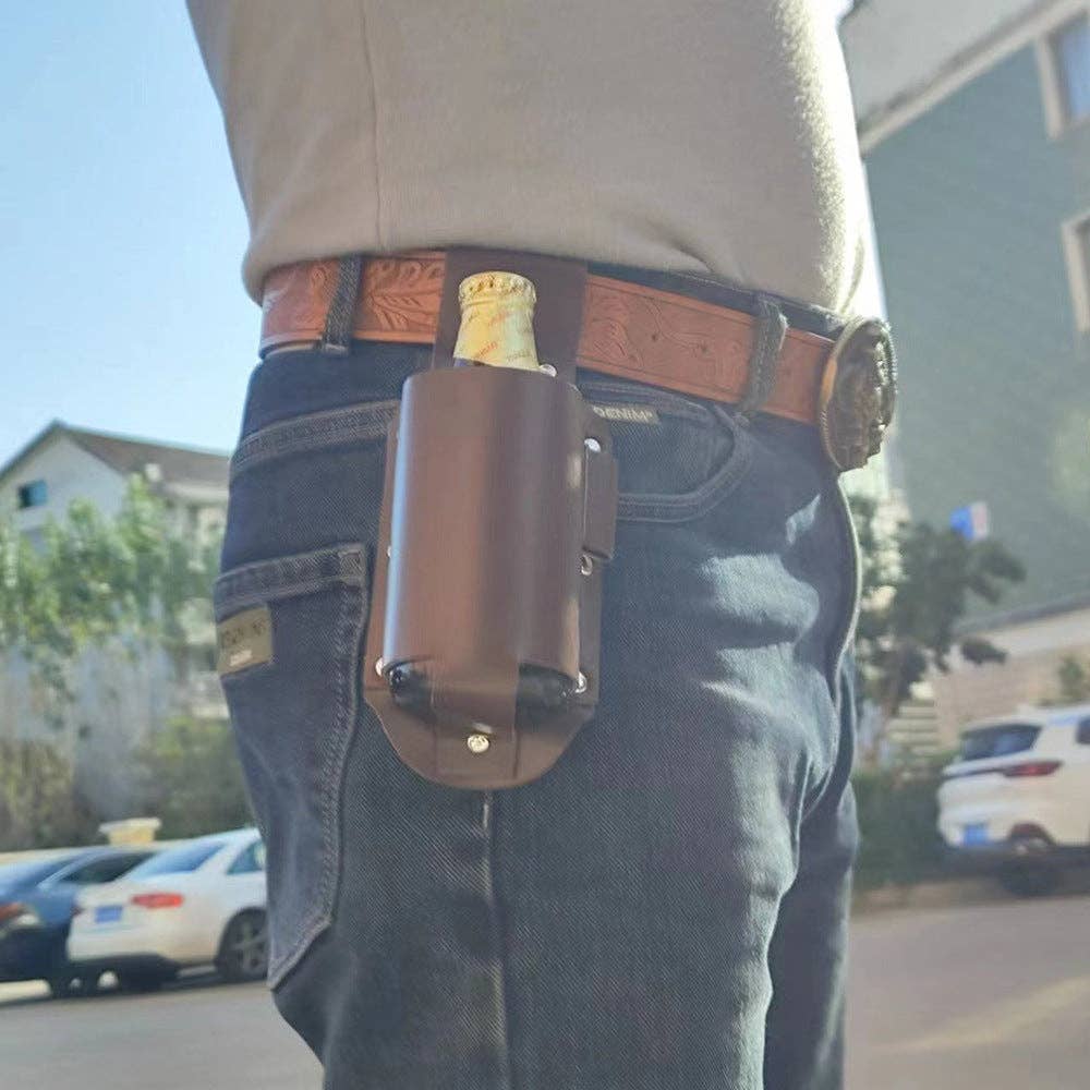 SALINA TRADING INC – Großhandel Flaschenregal/-halter – Bierflaschenhülle Halloween-Party Outdoor Leder Tragbare PU Wasserflaschenhalter3