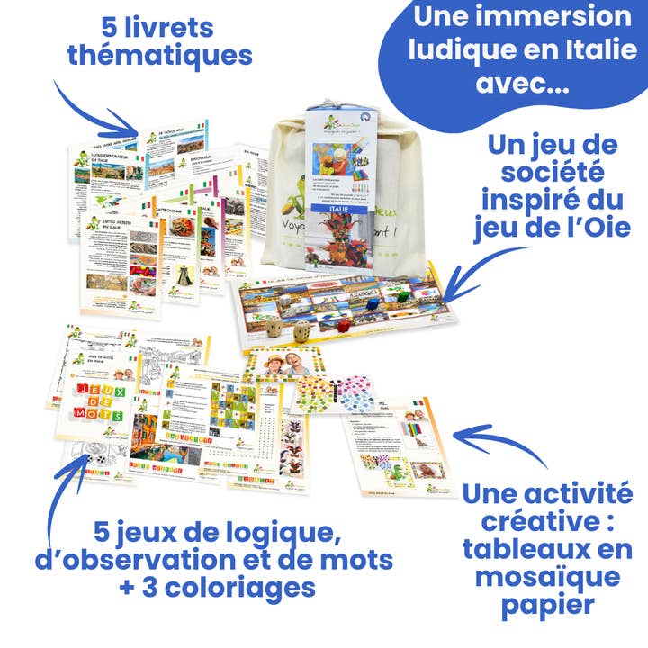 EnVoyaJeux - Wholesale Board Game - Let's travel while playing in Italy - Educational game1