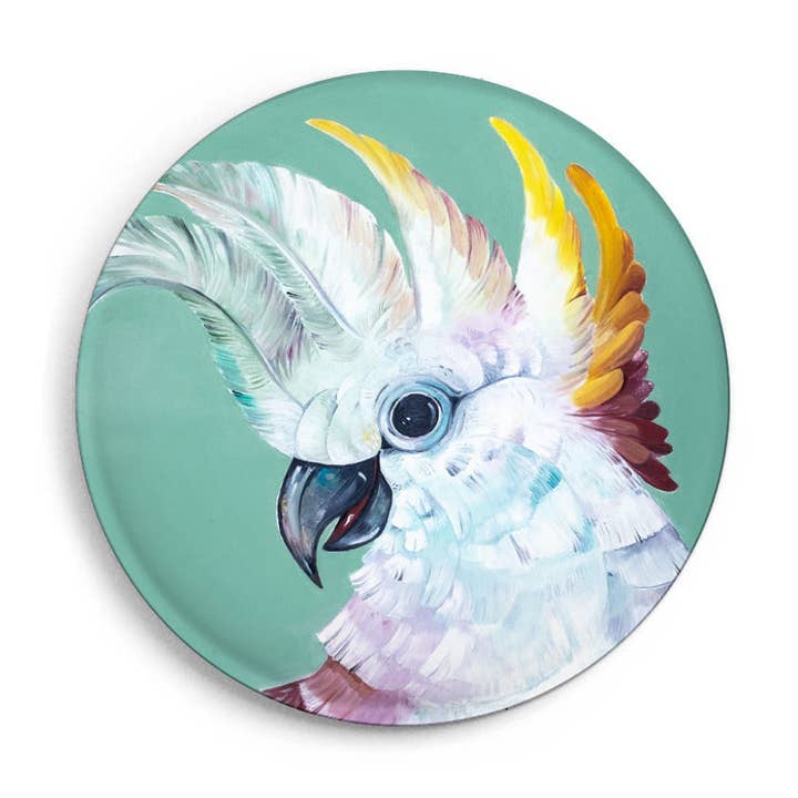 Magnete rotondo opaco « Cockatoo » per la vendita all'ingrosso da parte di LIGARTI