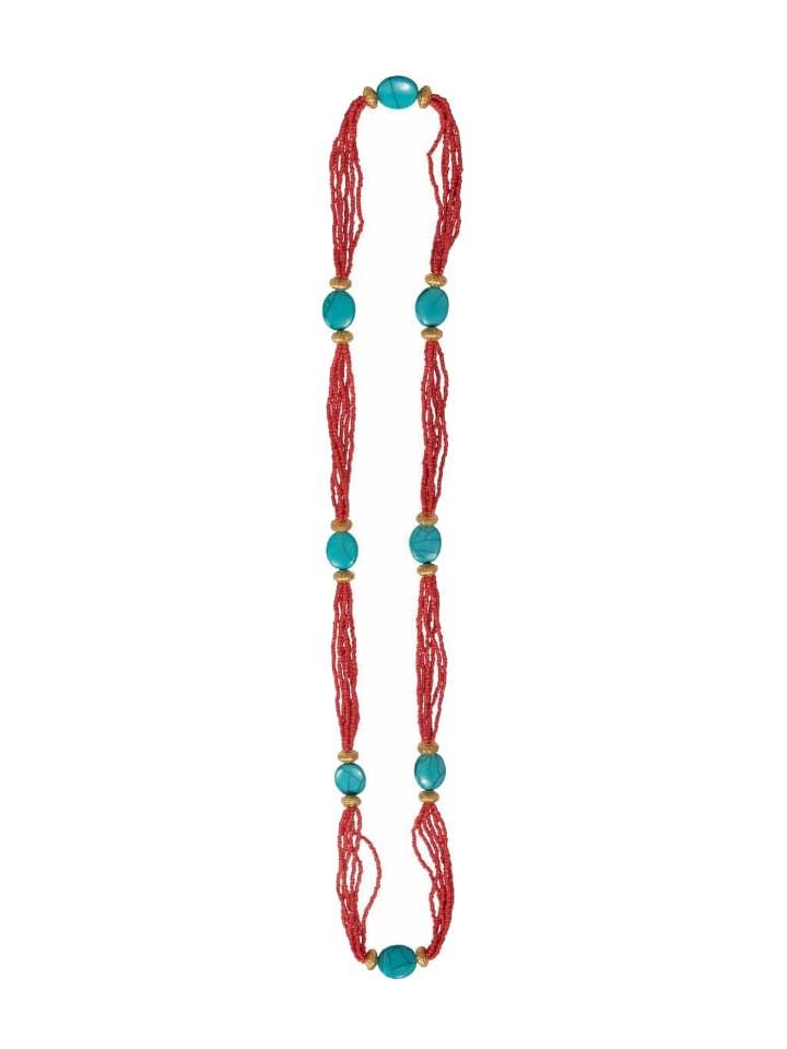 "The Mediterranean" Beaded Long Necklace for wholesale by Gretchen Scott LLC