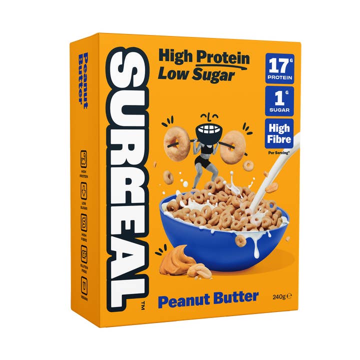 Surreal UK - Vente Céréales pour le petit-déjeuner - Beurre de cacahuètes SURREAL 6 x 240g0