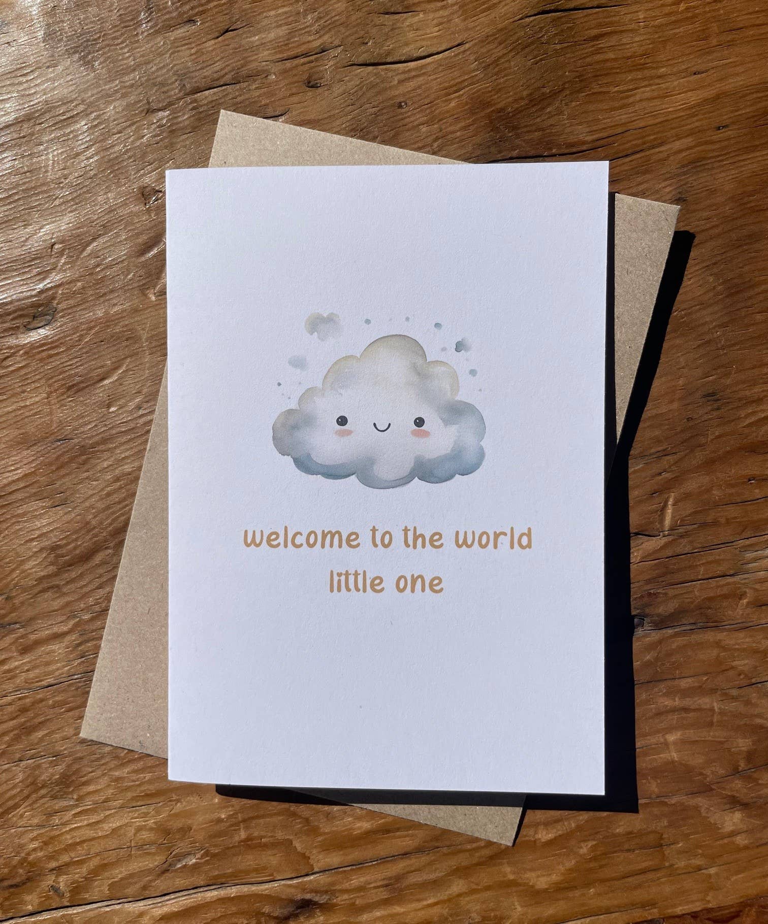 To & From Cards - Wholesale Babykaartje - Welkom op de wereld kleintje - Wolk1