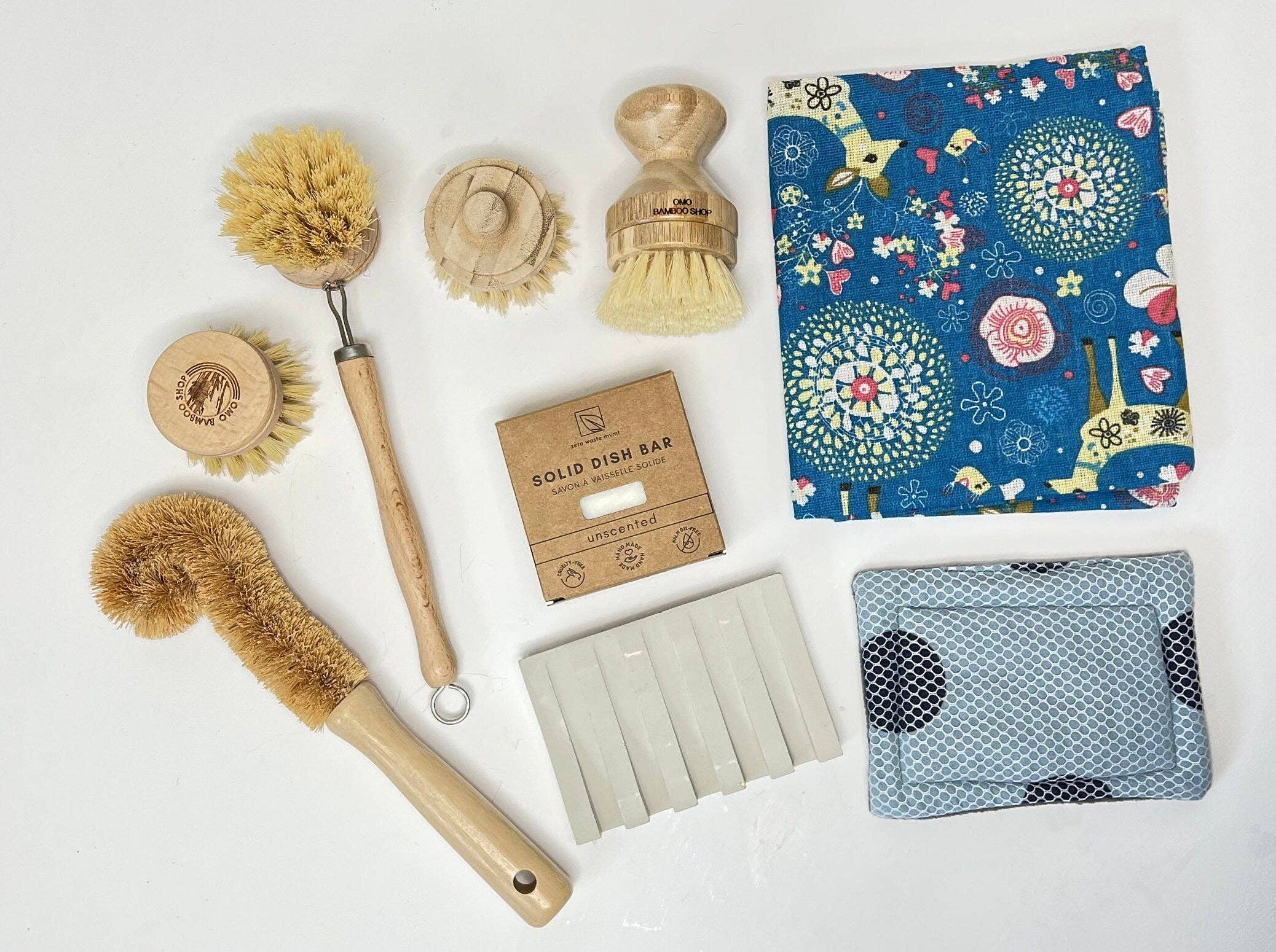 MadebyOmo - Wholesale Cleaning Brush - Improved Zero Waste Bundle | Eco Gift Set | Zero Waste Set | Natural Cleaning Brush set | Eco gift set Dish Scrubber Zero Waste Cleaning Set0