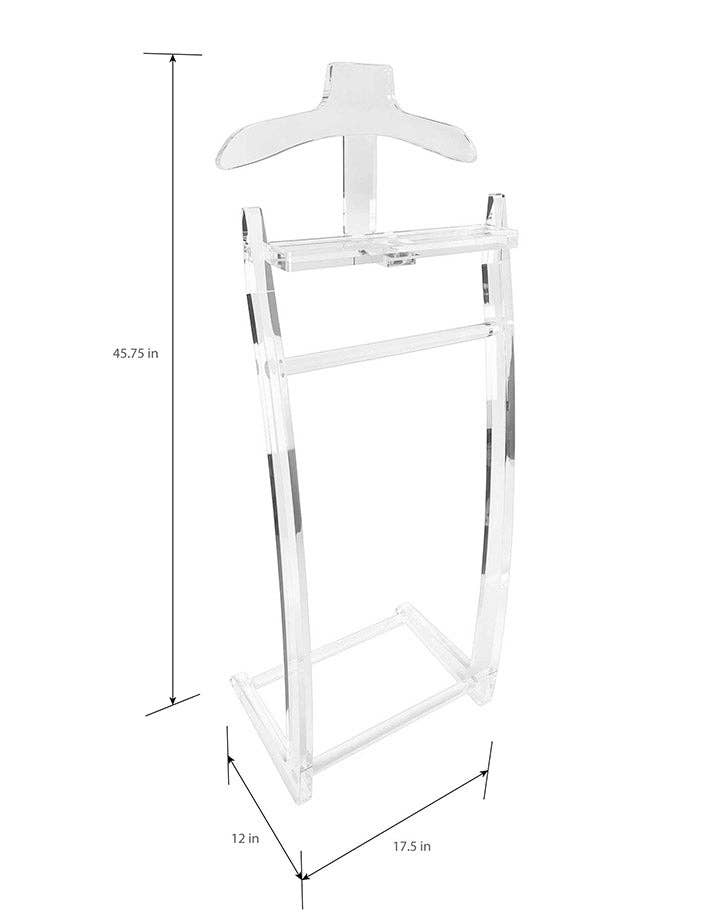 DesignStyles Home - Wholesale Coat Rack - Sleek Acrylic Men's Clothes Rack Valet Stand2
