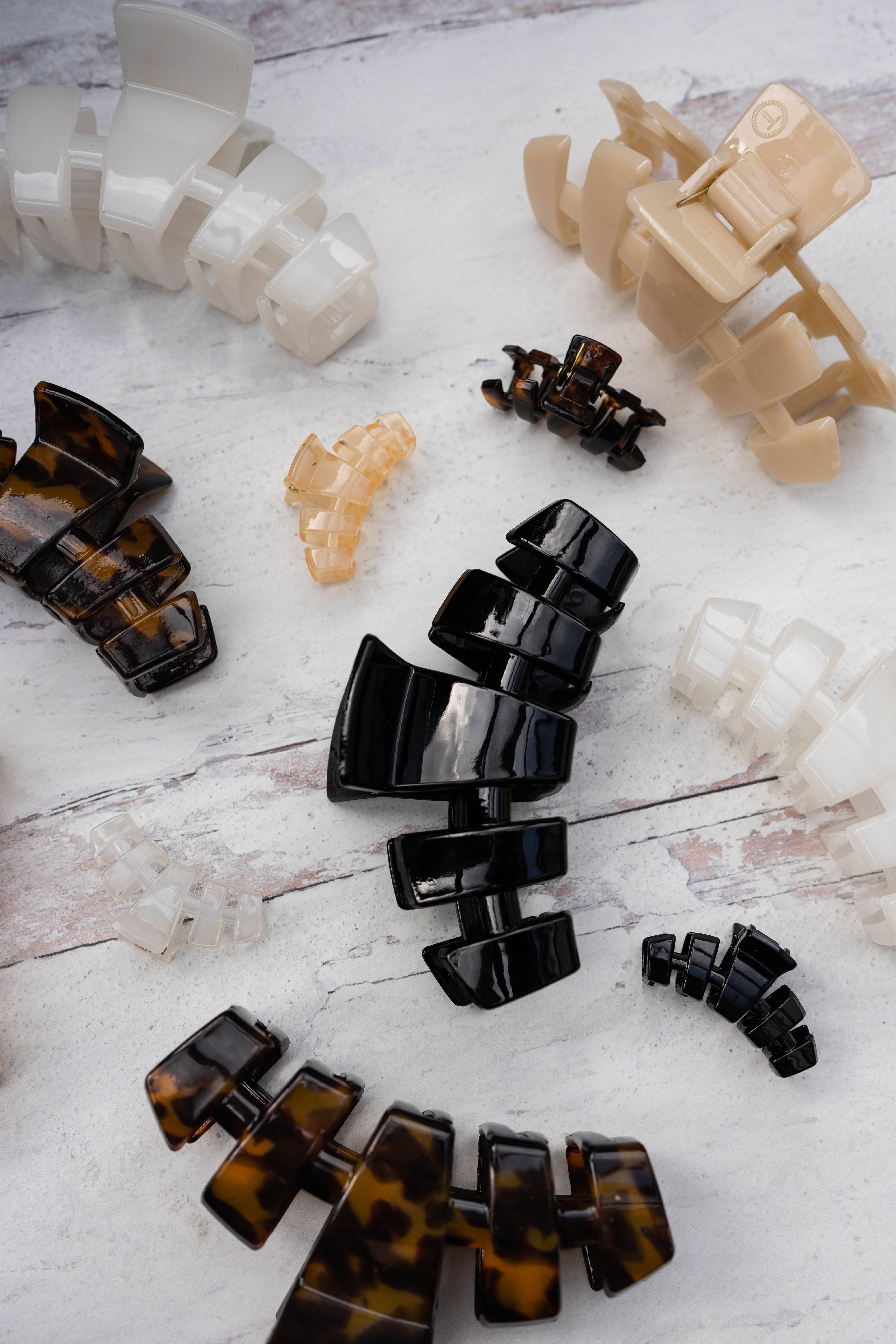 TELETIES - Vendita all'ingrosso Fermaglio per capelli - Donna - Fermaglio per capelli classico | Grande | Nero corvino2