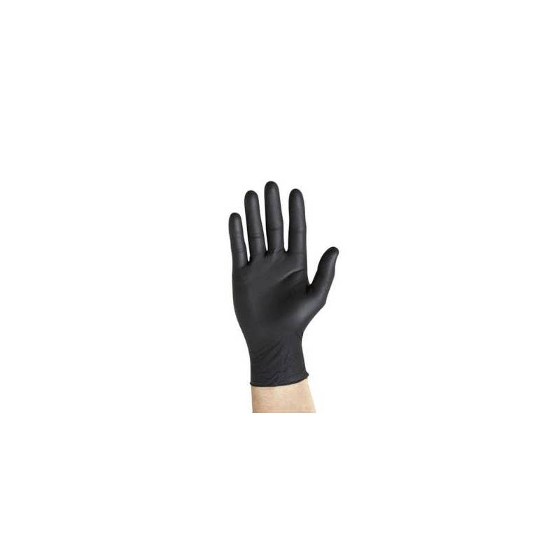 sesioMWorld - M·O·I Professional - Vente Gants de nettoyage - Boîte de 100 gants en nitrile noirs taille M sans poudre1