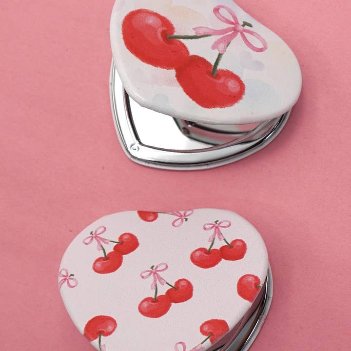 JOSSLYN by wall to wall - Wholesale Compact Mirror - TRAVEL POCKET COMPACT HANDHELD BOW MIRROR | 40M101