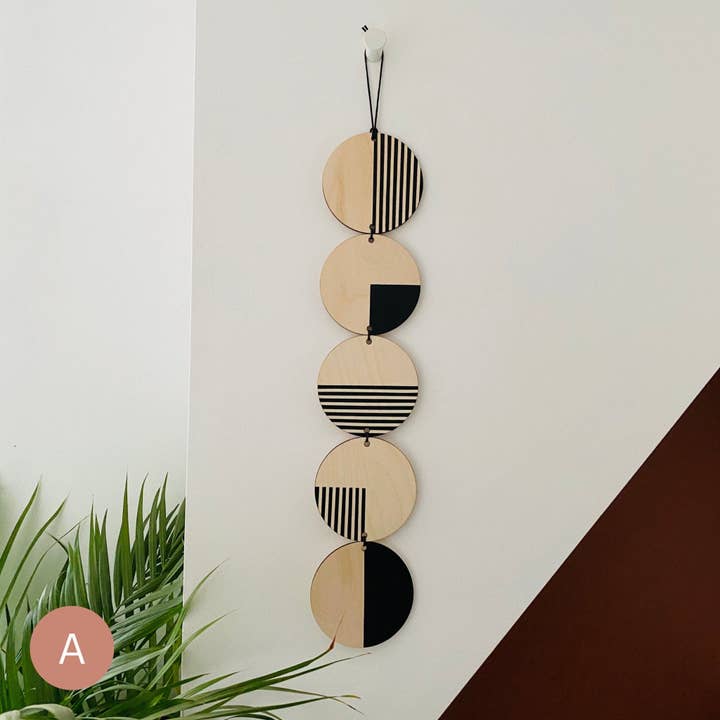 Colourful Monochrome Geometric Line Wall Art for wholesale by We Are Lunarium Ltd