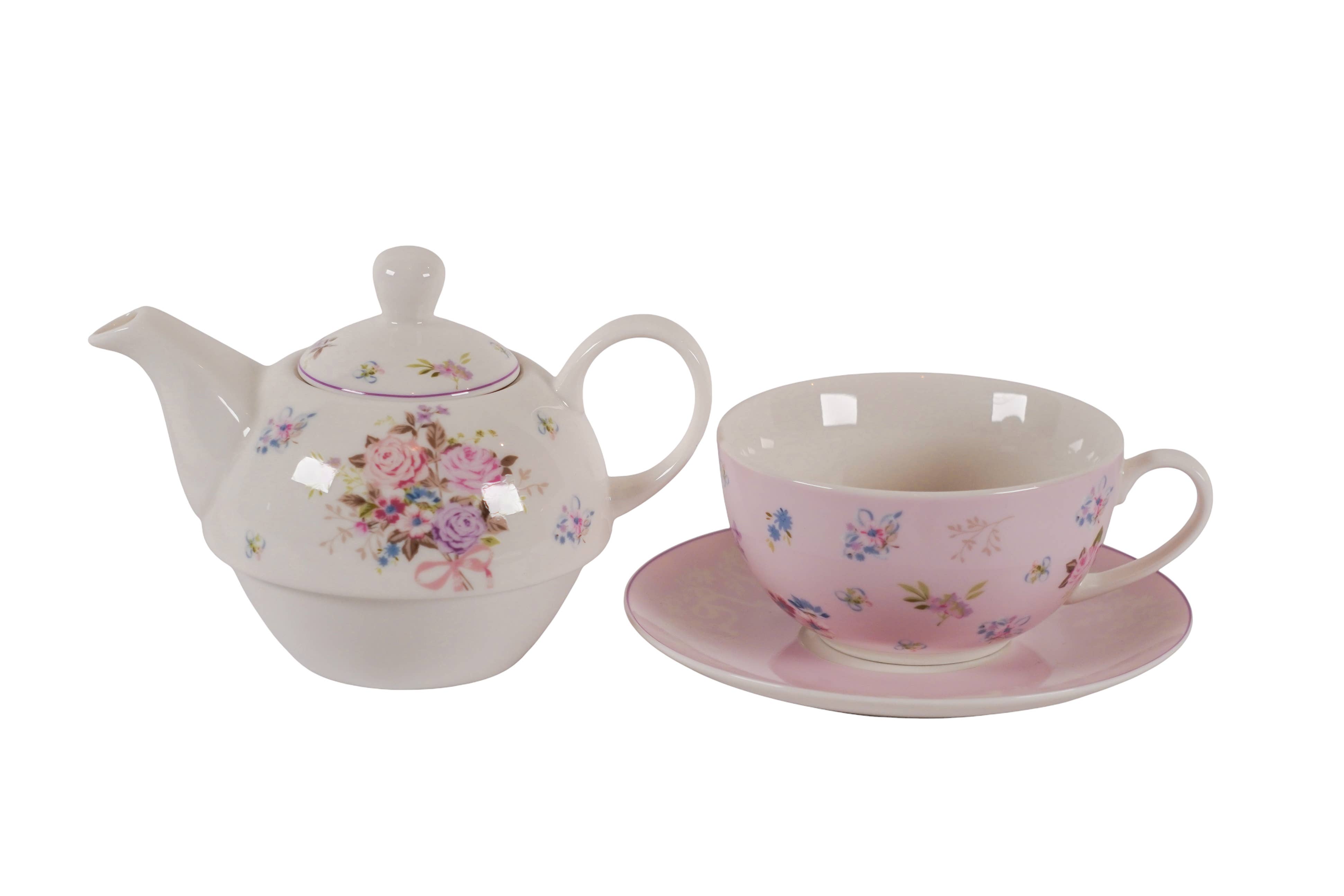 Isabelle Rose - Wholesale Tea Set - Porcelain tea set for one Flora 400 ml Isabelle Rose4