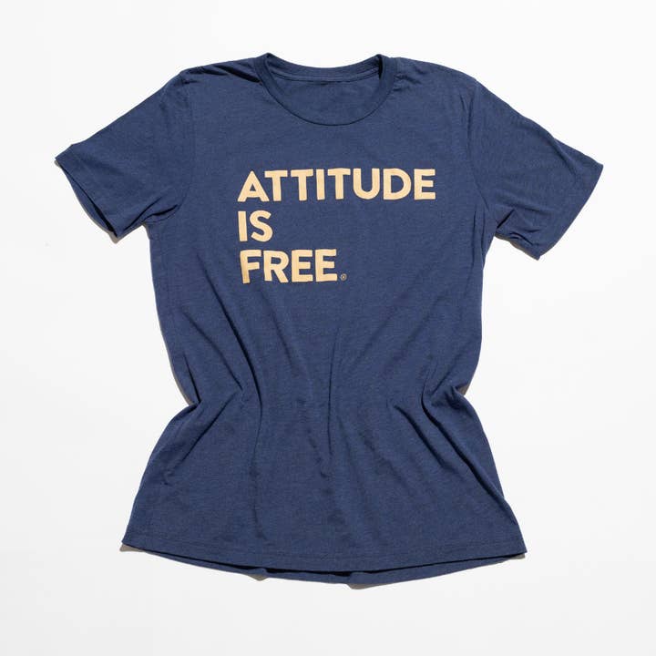 Men's Three Line Distressed Cotton Tee for wholesale by Attitude is Free