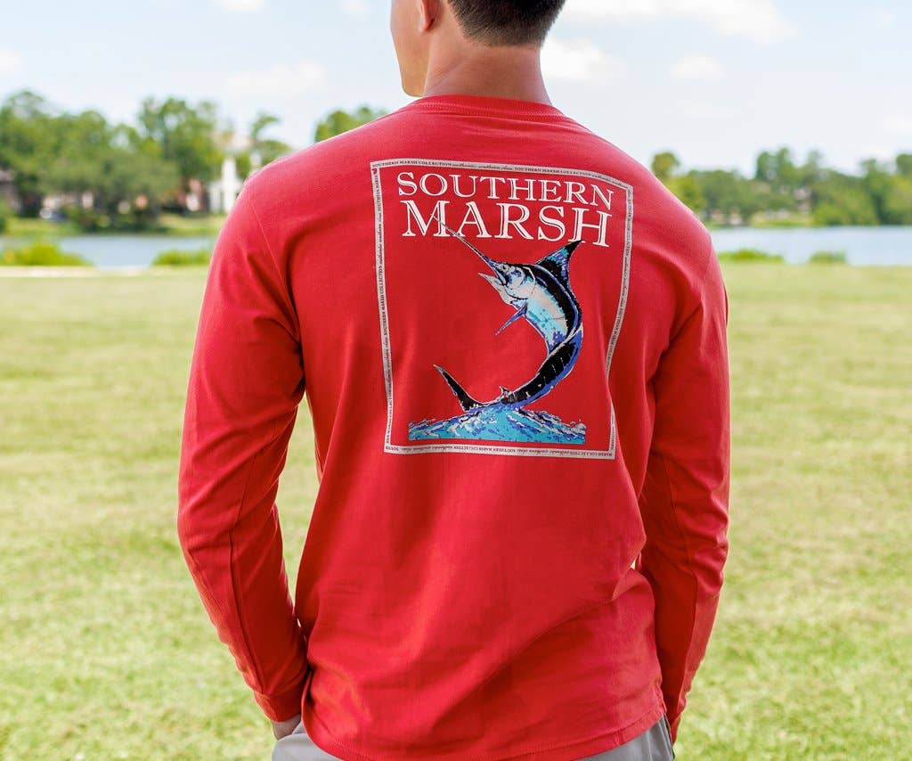 Wholesale Blue Marlin Fishing Tee - Long Sleeve for your store