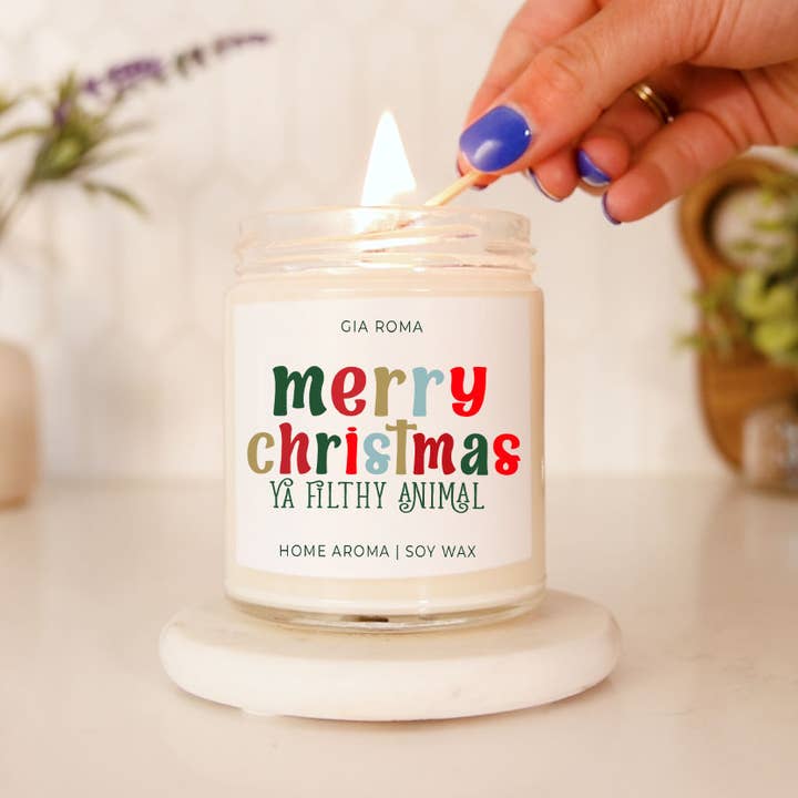 Gia Roma - Vendita all'ingrosso Candela in vasetto - Candela decorativa natalizia, regalo natalizio, candele di soia profumate, carine0