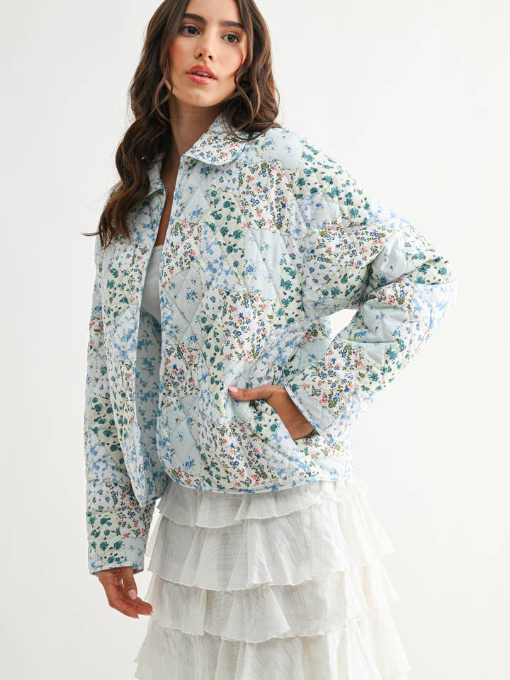 BLOSSOM BREEZE QUILTED JACKET - CJJ26670 for wholesale by Camellia