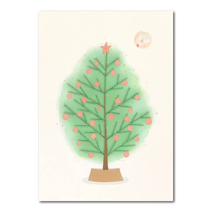 Kerstboom bronsfolie kaart voor wholesale door Studio Kvinna