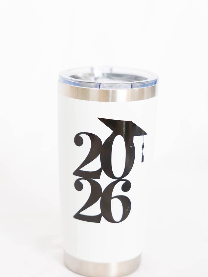 Copo de Graduação da Turma de 2026 | Copos e Vidros por atacado de Everything Labeled- Decorative drinkware for every ocassion