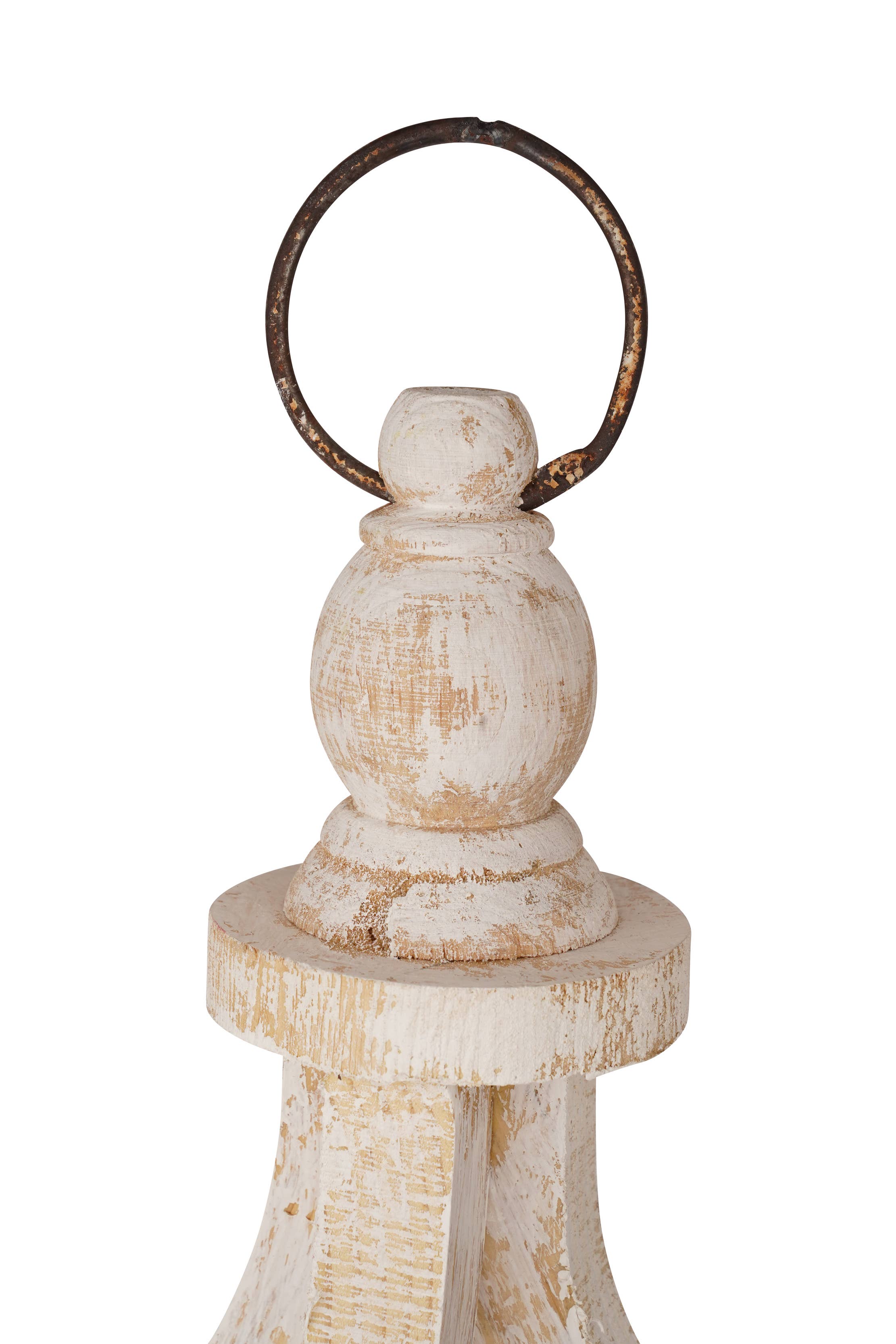 My Amigos Imports - Wholesale Lantern - Winston Rustic Farmhouse Hanging Wood Lantern-13x24-White2