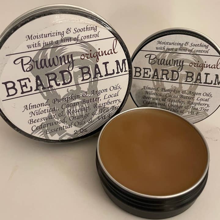 Bálsamo para Barba Brawny Bálsamo Natural para Barba para Acondicionamiento, Control y Disciplina Diaria para venta al por mayor de Smittys Little Farm
