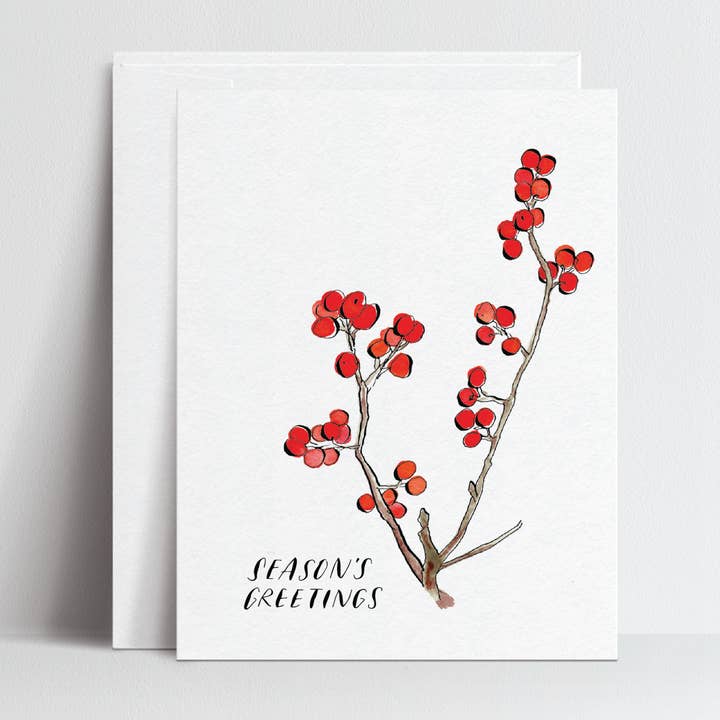Winterberry Season's Greetings for wholesale by Paperfinger